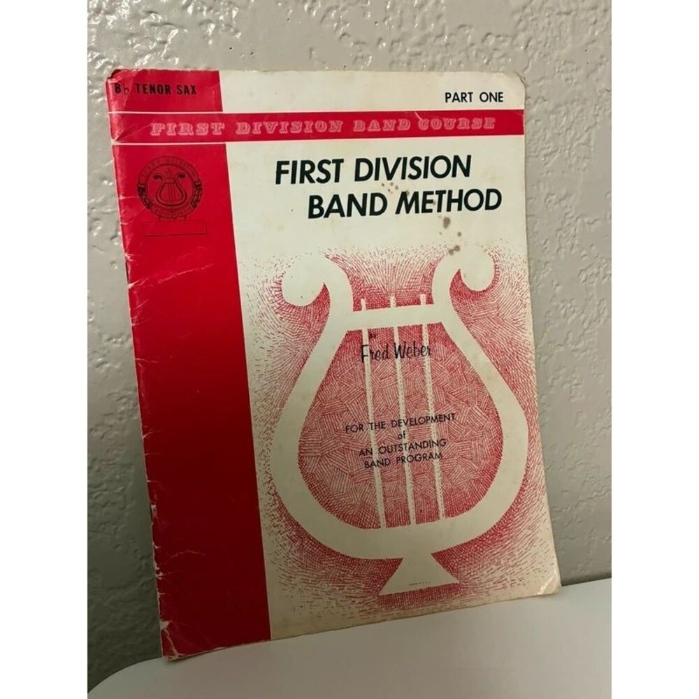 Vintage "First Division Band Method: E-flat tenor Sax" Book